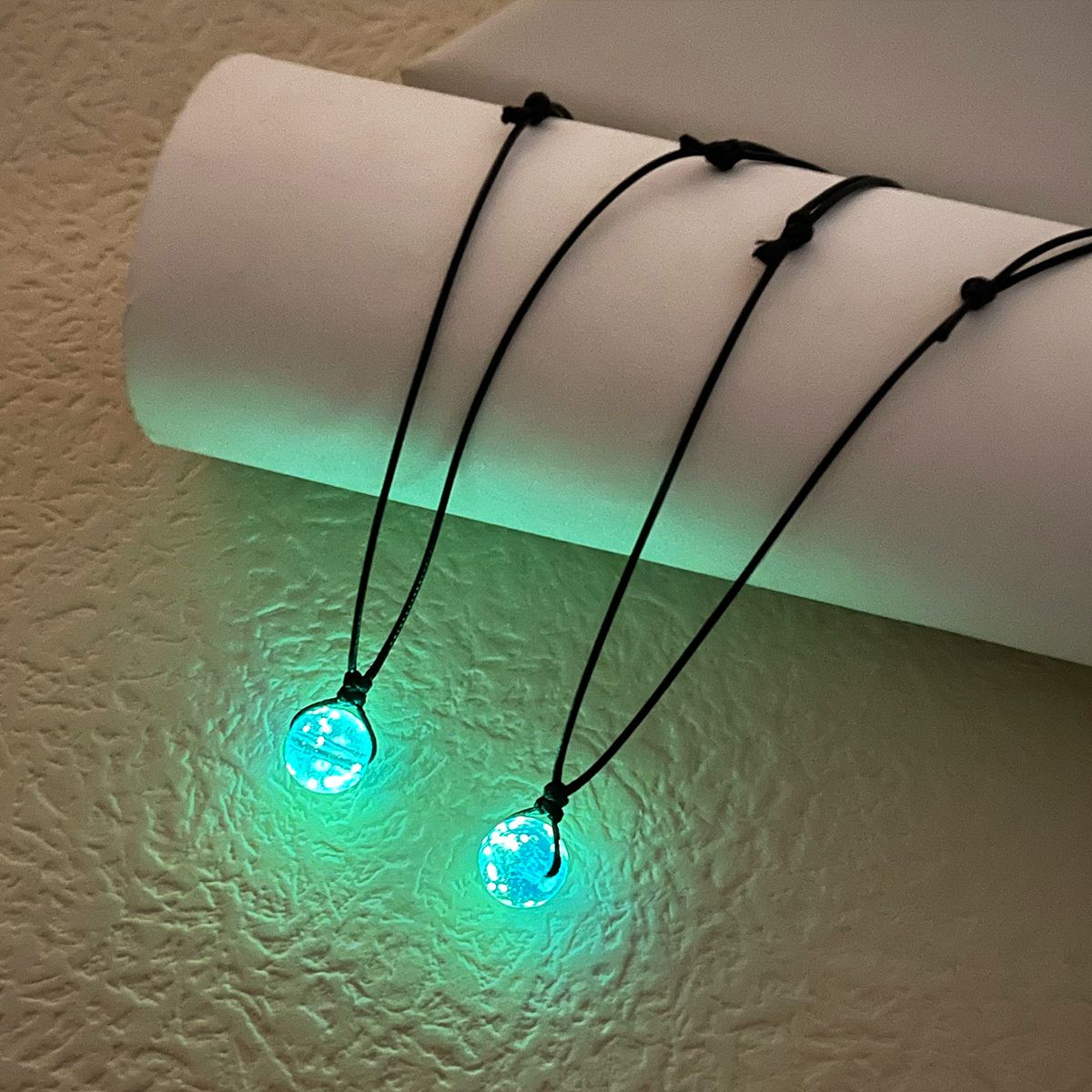 2 unidades de colares de contas luminosas para casais, joias de presente simples de moda artesanal