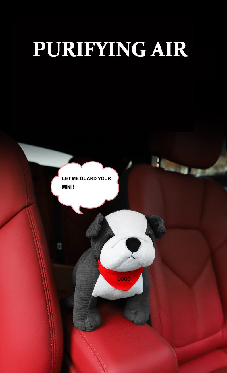 Car Interior Bulldog Car Seat Creative Living Room Ornament PP Cotton Fresh Air Cartoon Funny Toy Home Decoration Accessories