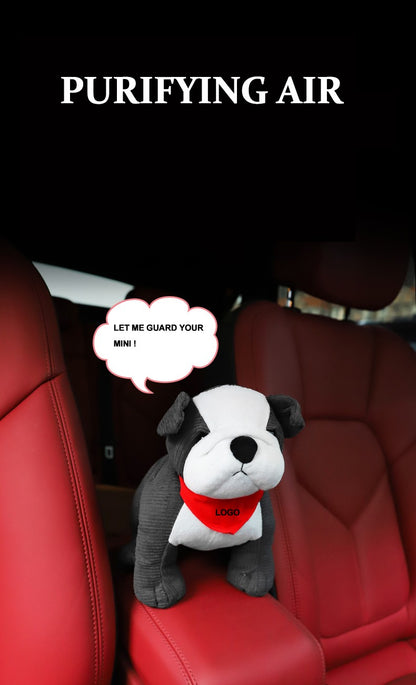 Car Interior Bulldog Car Seat Creative Living Room Ornament PP Cotton Fresh Air Cartoon Funny Toy Home Decoration Accessories
