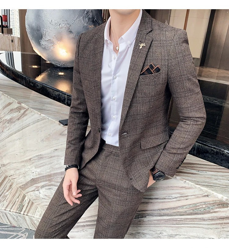 Blazer Plus Size 7XL Men's Blazer Fashion Business Italian Style Linen Leisure Wedding for Office Workers Assembling A Blazer