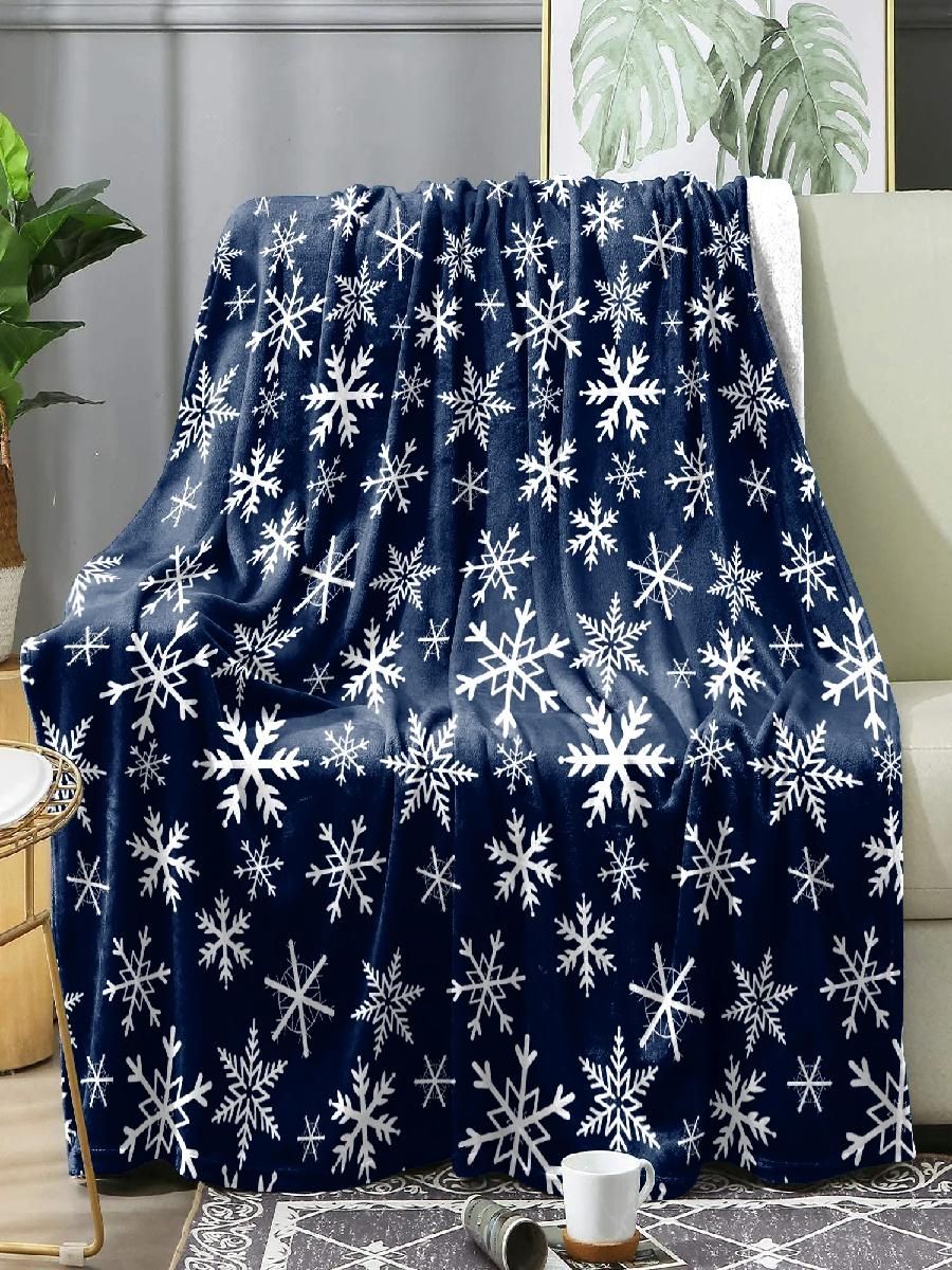 Manta de Floco de Neve Aconchegante de Natal, Cobertor Macio de Flanela para Inverno, Colcha Decorativa para Sofá, Cama, Presente de Férias Perfeito
