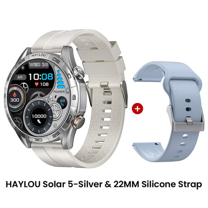 Smartwatch HAYLOU Solar 5 com Chamada de Voz, Tela AMOLED de 1,58'', 60Hz, Monitoramento de Saúde 24 Horas, Smartwatch Esportivo para Homens