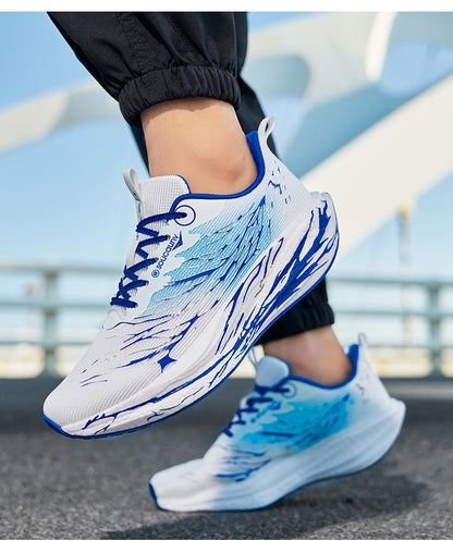 Fluorescence  Running Shoes Carbon Board Marathon Men Sports Lightweight Women's Comfortable Athletic Nonskid Sneakers Casual