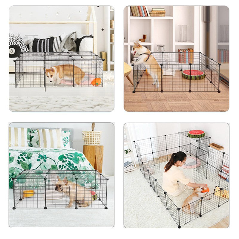 Gaiola DIY para Gatos de Estimação Grande Casa Interior Grande Exterior Casa Grande para Gatos Vila Multi Porta e Janela Dobrável Destacável Casa Grande