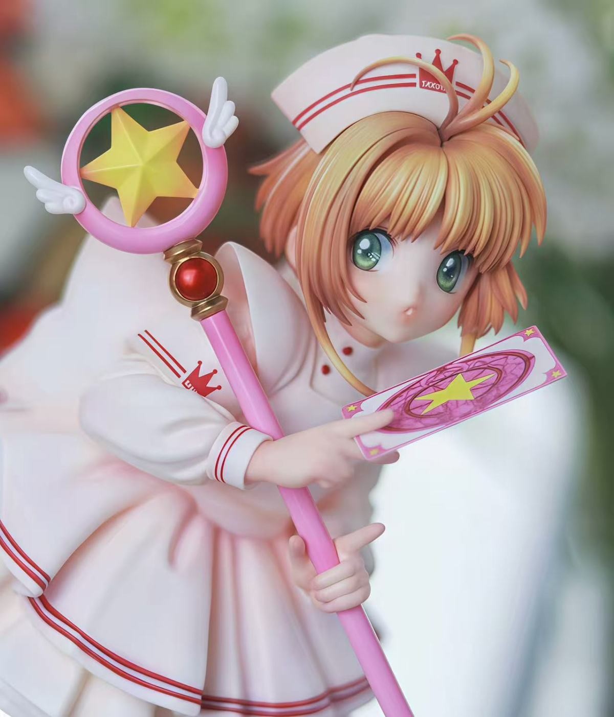 Boneco PVC Anime Cardcaptor Sakura Quente - Kinomoto Sakura Colecionável Decoração de Mesa Modelo Estátua Presente de Aniversário