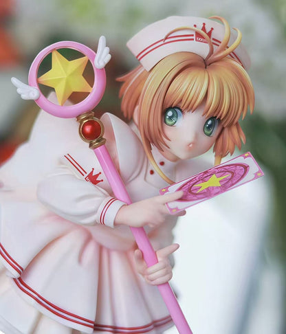 Boneco PVC Anime Cardcaptor Sakura Quente - Kinomoto Sakura Colecionável Decoração de Mesa Modelo Estátua Presente de Aniversário