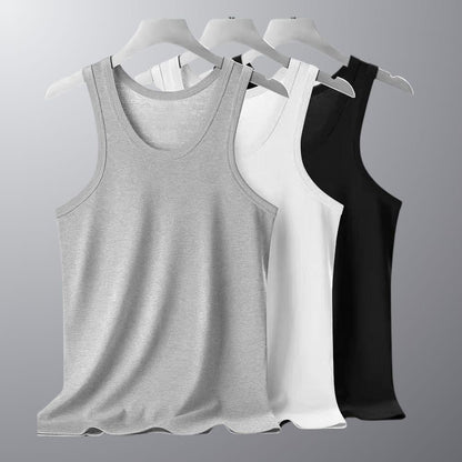 100% Cotton Men's Tank Tops Gym Stringer Man Braces T-shirt Bodybuilding Sleeveless Shirt Fitness Vest Male Muscle Singlets Hot