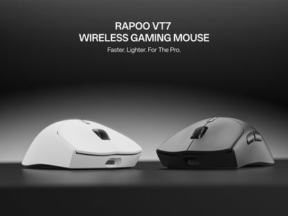 Mouse Gamer Sem Fio Rapoo VT7 MAX /VT7 Taxa de Sondagem Sem Fio Verdadeira de 8K 53g Leve Até 750h de Duração da Bateria