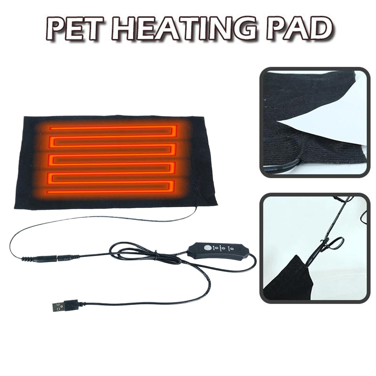 Almofada de Aquecimento USB Dobrável Quente Folha Aquecida À Prova D'Água Assento de Carro para Cachorro Tapete Almofada para Animais de Estimação Réptil Inverno Aquecedor Elétrico para Animais de Estimação