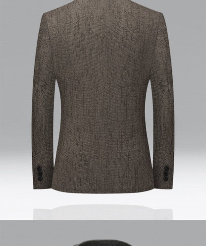 New autumn men business casual suits for middle-aged professionals Slim-fit single suit for men Father's style jacket and shirt