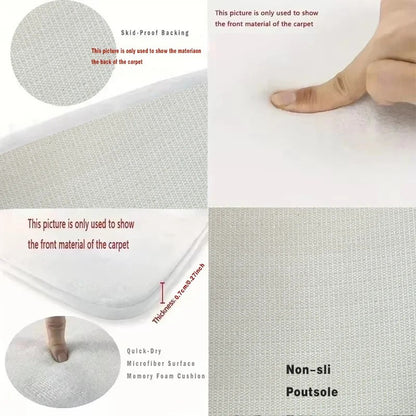 VIKAMA Simple Geometric Kitchen Floor Mats Living Room Floor Carpet Entrance Door Mat Hallway Door Non-Slip Foot Mats Home Decor