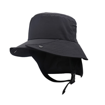 UPF50+ Men Surfing Hat Wide-brimmed Surf Cap Men Hat Breathable Brim Sunshade Quick-drying Beach Cool Cap Windproof Bucket Hat