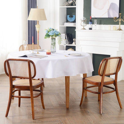 Round Tablecloths White Wedding Table Cloth Satin Solid Color Table Covers Hotel Wedding Birthday Dining Table Decoration