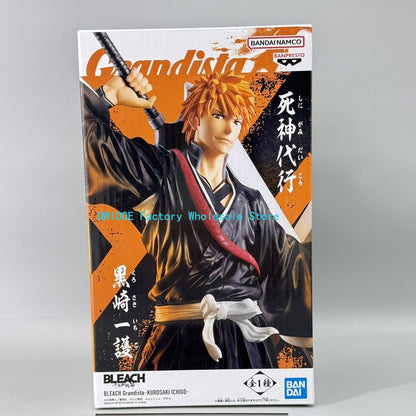 Original Genuine Banpresto Grandista Bleach 32cm Kurosaki Ichigo Japanese Anime Figure Model Collection Toys Boys Gifts QWIOOE