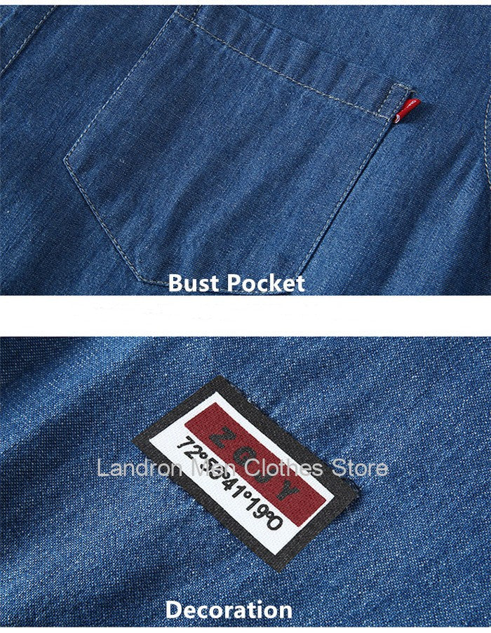 Denim Shirts Men Cotton Short Sleeve Summer Casual Jeans PLus Size 5XL 6XL 7XL Big Thin Boys Loose Blouse 8XL Man Male Camisa