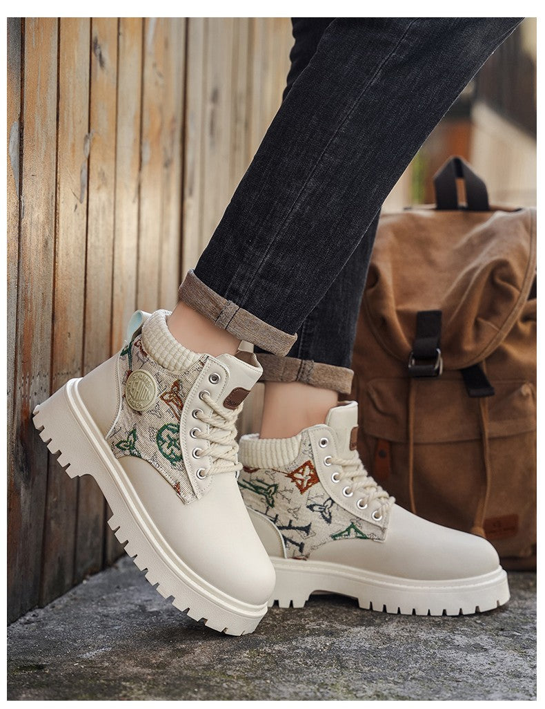 Men's boots four season classic big head casual boots soft sole non-slip breathable Joker high-top outdoor comfort tooling boots