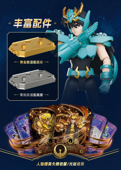 Blokees Gold Saint Action Figure Versão Galáxia 02 Libra Dohko Sagitário Saint Seiya Brinquedos de Montar Presente de Aniversário Infantil