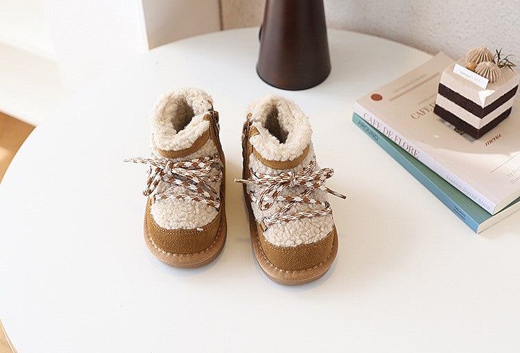 2025 New Winter Children Snow Boots Warm Plush Rubber Sole Toddler Kids Sneakers Infant Shoes Fashion Boys Girls Boots EU 21-30