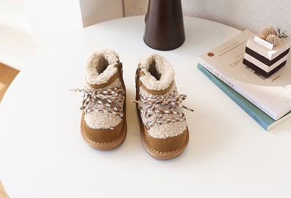 2025 New Winter Children Snow Boots Warm Plush Rubber Sole Toddler Kids Sneakers Infant Shoes Fashion Boys Girls Boots EU 21-30