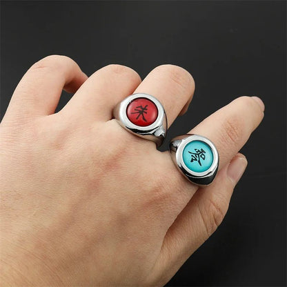 Anéis Akatsuki Naruto Bandai Anime Itachi Figura Acessório Cosplay Joia Brinquedos Legais para Meninos Crianças Presentes