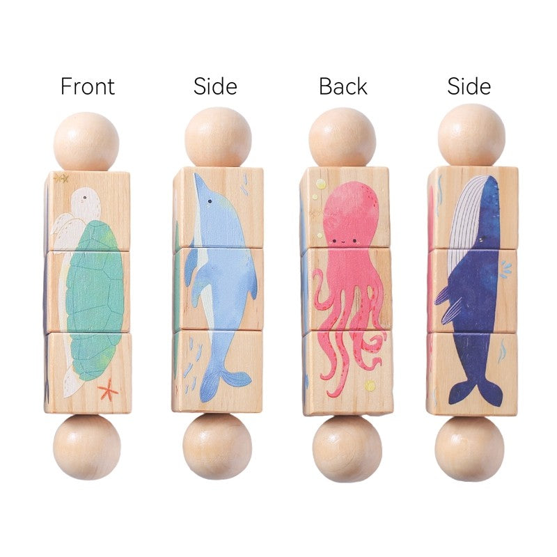 1pc Wooden Montessori Toy Hand bell Toy Baby Mobile Musical Rattle Toy Children Stroller Classic Educational Toys Kid Gifts