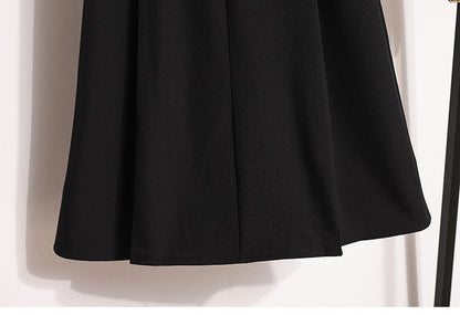 Plus Size Suit Skirts Autumn Winter Fashion New A-line Temperament Large Size Skirt Women's Solid Simplicity Casual Chic Skirt