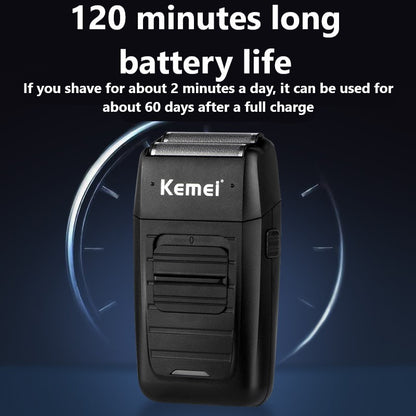 Kemei KM-1102 Rechargeable Cordless Shaver for Men Twin Blade Reciprocating Beard Razor Face Care Multifunction Strong Trimmer