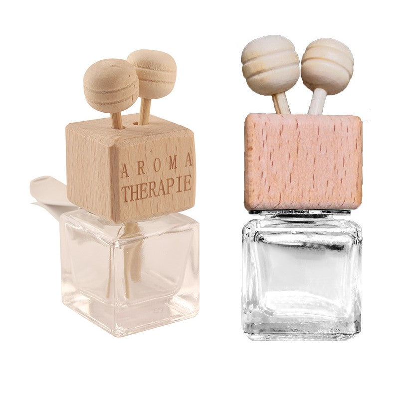 1/2PÇS Enfeite para Carro Perfume de Ar Condicionado Frasco Vazio Aromatizador Interno Bonito Clipe para Saída de Ar Frasco de Perfume Quadrado de Vidro