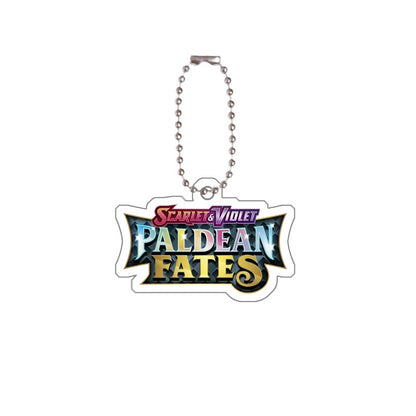 Chaveiro de acrílico de série completa para Mega Evoluções em inglês Sv10 Sv11 Sv9 151 Logotipo Anime Pingente de acrílico de decoração de bolsa