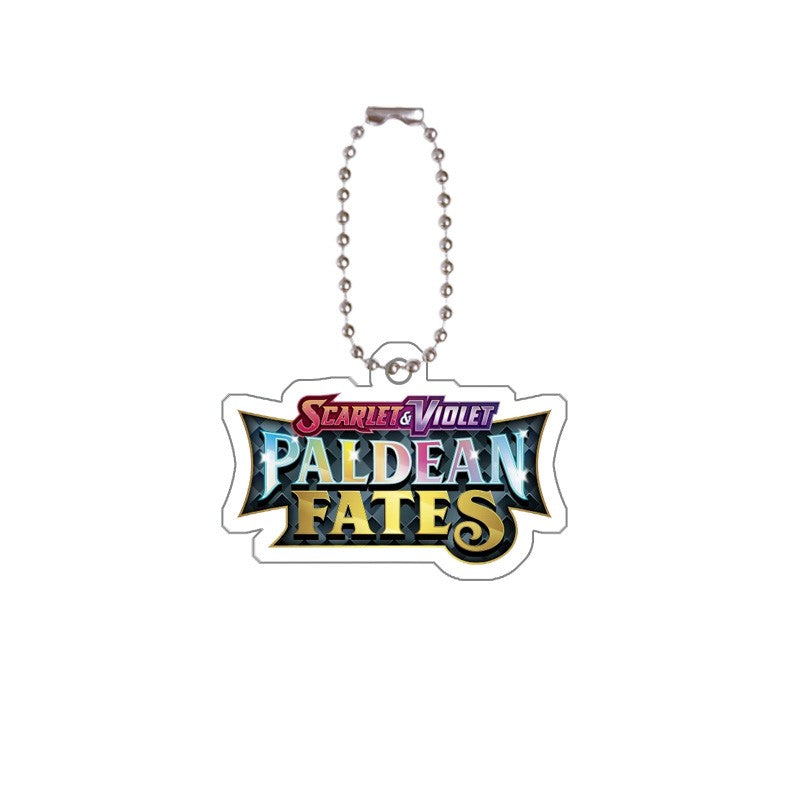 Chaveiro de acrílico de série completa para Mega Evoluções em inglês Sv10 Sv11 Sv9 151 Logotipo Anime Pingente de acrílico de decoração de bolsa