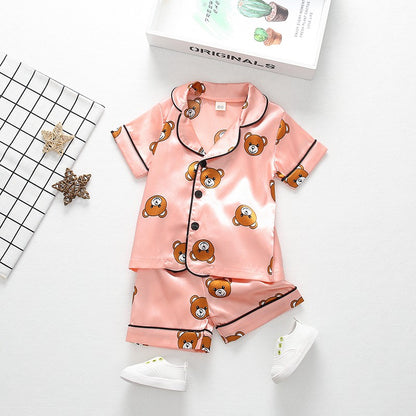 New Summer Baby Boys Clothes Suit Children Girls Sleepwear Shirt Shorts 2Pcs/Sets Kids Pajamas Toddler Costume Infant Tracksuits