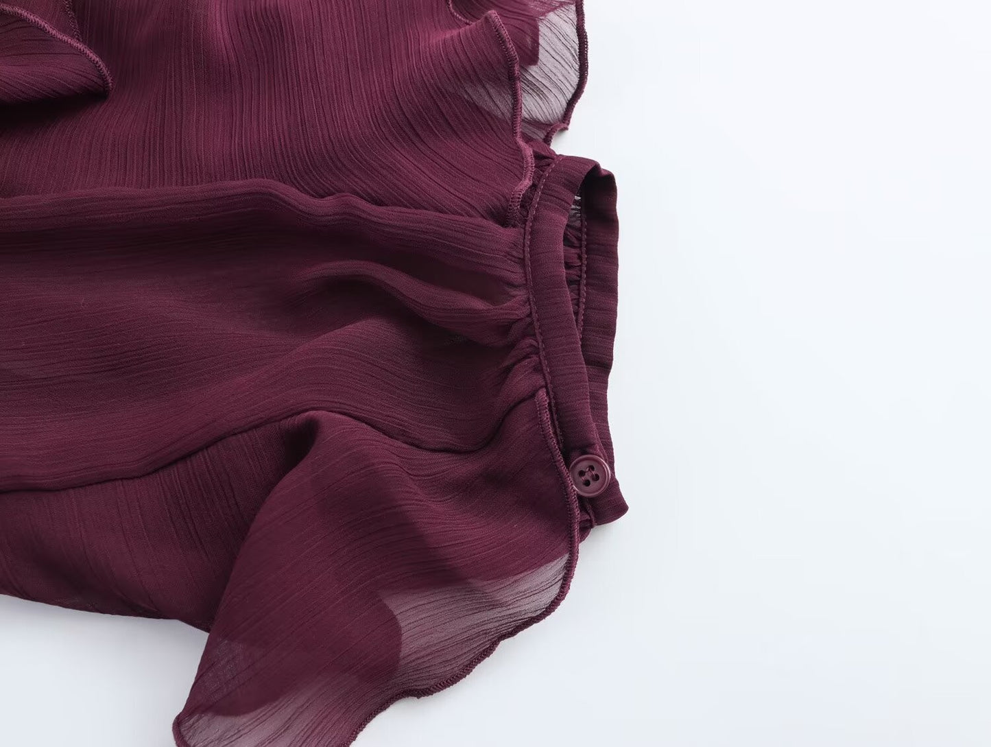 2025 Summer Chic Women's Elegant Loose Long Sleeve Layered Shirts Office Lady Vintage V-neck Translucent Tierred Ruffles Blouses