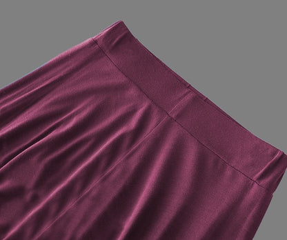 Plus Size High-waisted Skirt Loose-fit Wide-leg Umbrella Skirt Pleats Women's Fashion Clothing Long 80cm