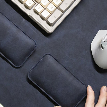 Mouse Pad de Mesa PU à Prova d'Água Grande Mousepad para Notebook Tapete de Mesa Antiderrapante Tapetes para Teclado Tapete de Mouse, protetor de pulso para mouse três peças