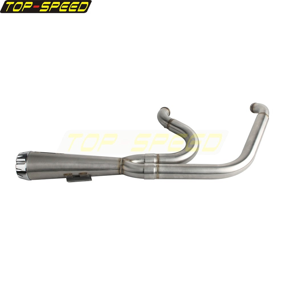 For Harley Dyna Wide Glide EFI FXDWGI FXDWG Motorcycle 2-in-1 Full Complete Exhaust System Stainless Steel Exhaust Muffler Pipe
