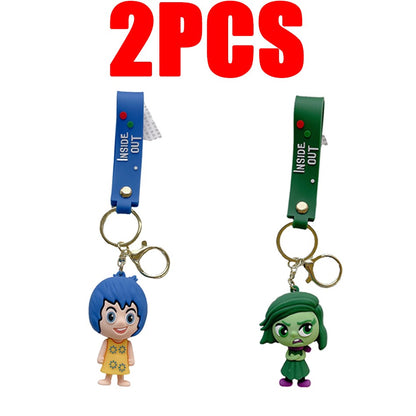 30 Peças/Conjunto Atacado Chaveiro Divertida Mente 2 Boneco de Personagem de Desenho Animado Fofo Chaveiro Pingente de Boneca de Personagem de Filme para Presente Infantil