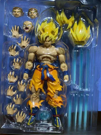EM ESTOQUE Bandai Dragon Ball SHF Super Saiyan Son Goku 3.0 Anime Action Figure O Lendário Super Saiyajin Modelo de Brinquedo de Batalha Danificada