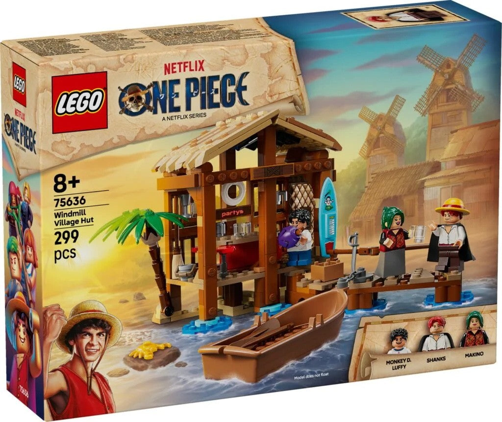 LEGO One Piece Série 75636 Cabana Moinho de Vento Vila Modelo Anime Blocos de Construção de Brinquedo de Presente