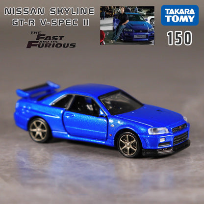 TOMY GTR R34 Skylin Carros de Liga Fundidos e Veículos de Brinquedo Modelo de Carro em Miniatura Escala de Modelo de Carro Para Crianças