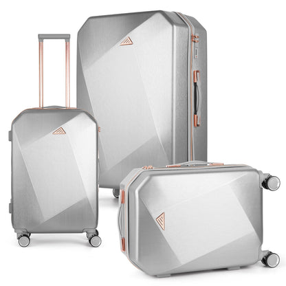 3PCS Luggage Set ABS Hardside Travel Luggage with Spinner TSA for Business Trip ABS Travel Luggage Set