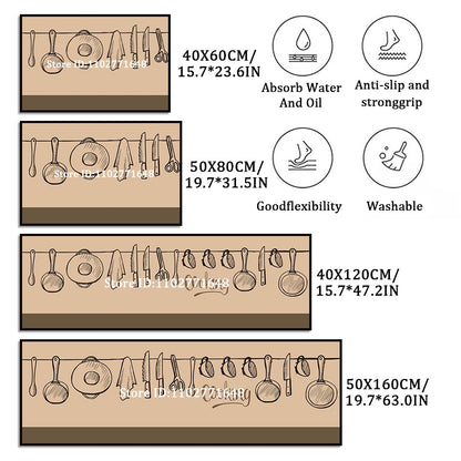 Modern Kitchen Rug Hallway Entrance Doormat House Bathroom Non-Slip Foot Mat Living Room Floor Bedroom Decoration Carpet Custom