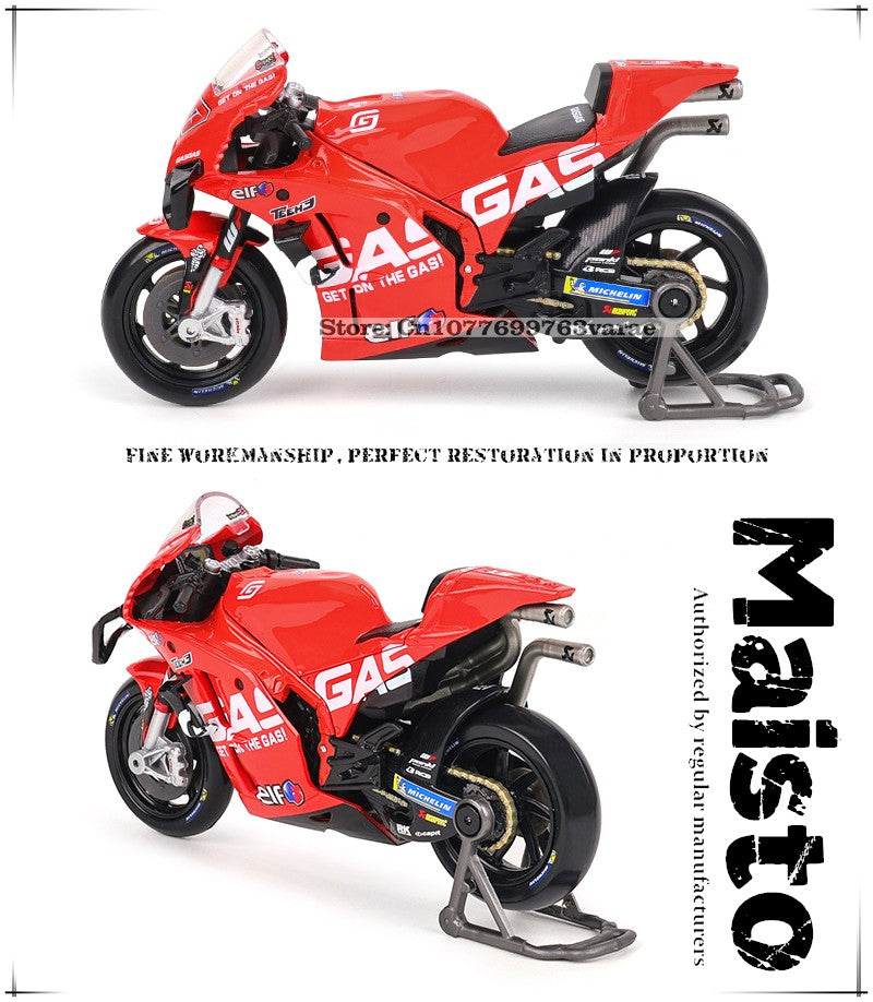 Maisto 1:18 2023 GASGAS Tech3 37#Augusto Fernandez 44#Pol Espargaro Moto GP modelo de motocicleta de liga leve para coleção de brinquedos de presente