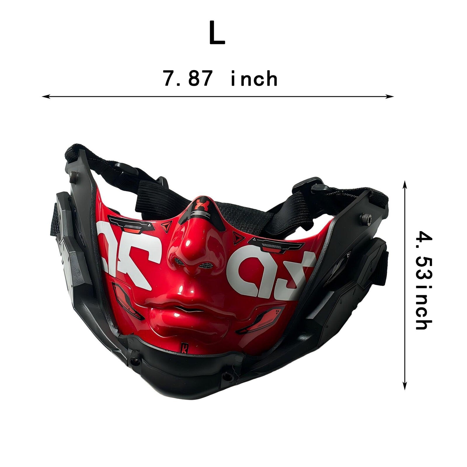 14 Color Two Sizes Cyberpunk Half Face Mask Halloween Cosplay Mask Adjustable Strap Breathable Comfort Party Costume Face Cover