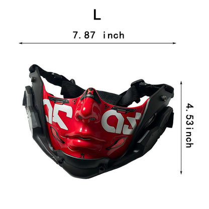 14 Color Two Sizes Cyberpunk Half Face Mask Halloween Cosplay Mask Adjustable Strap Breathable Comfort Party Costume Face Cover