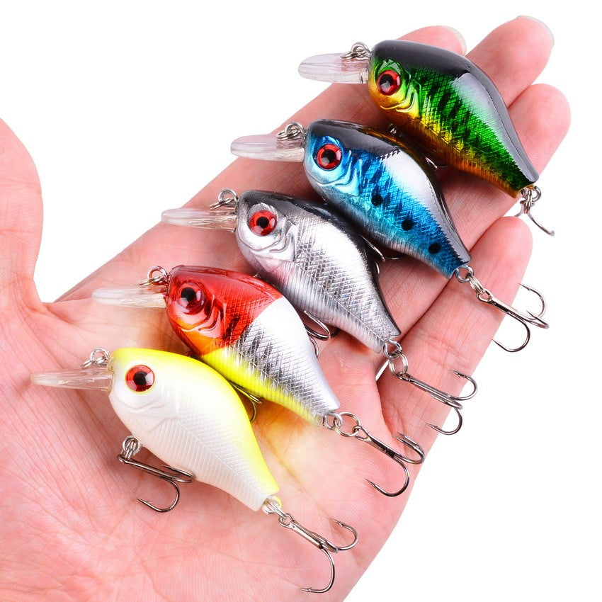 Conjunto de Iscas de Pesca Mini Truta Flutuante Isca Articulada Artifical Crazy Swing Isca Dura de Crank Bait Isca de Lápis