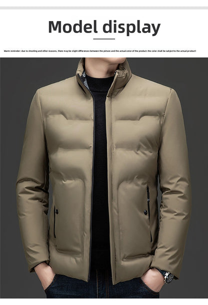 Top Grade ??????Men's Stand Collar Parka Jacket Windbreaker Coats Bubble Puffer Outerwear for Young Adults?????????????????