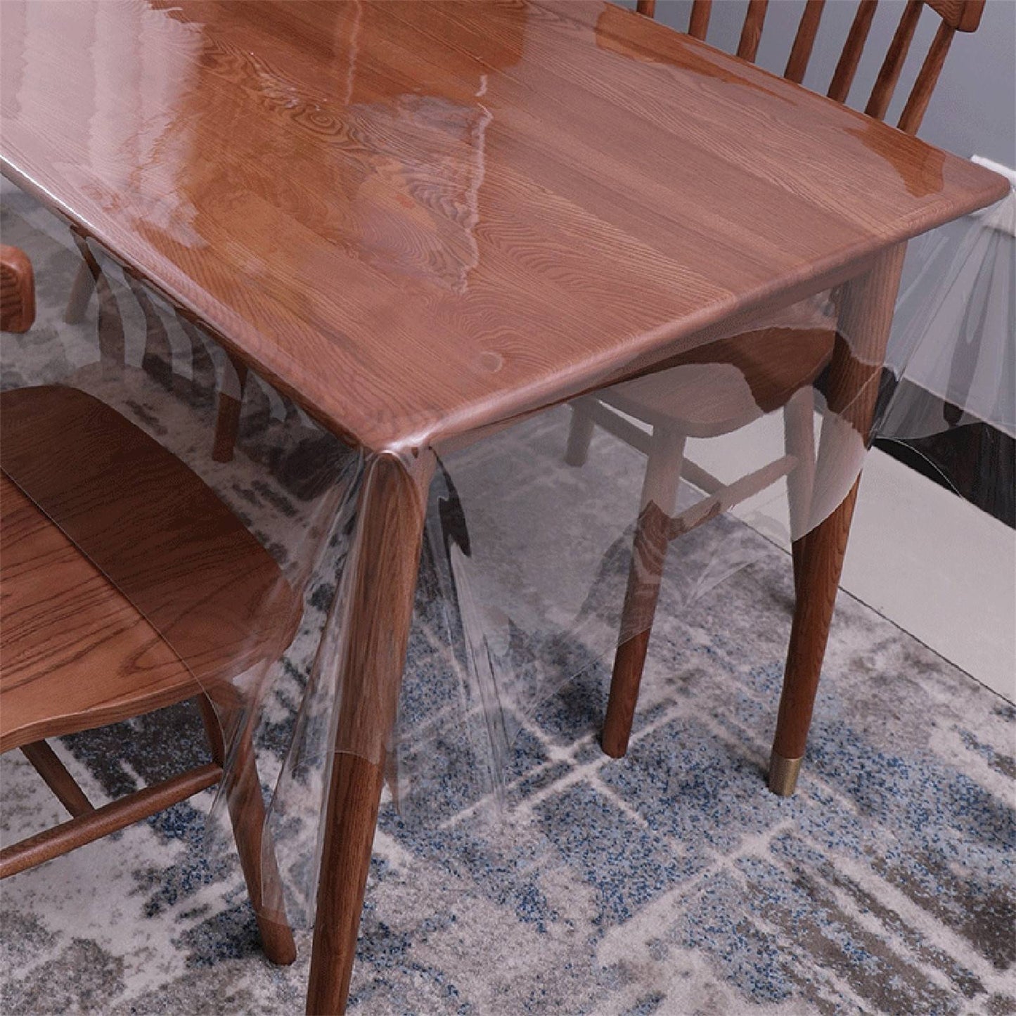 Plastic Transparent Sheet Table Cover Home Clear Tablecloth Protector Waterproof/oil-proof Easy Clean Home Accessories Tools