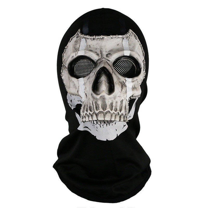 Unisex Halloween Horror Ghost Skull Mask MW2 Latex Headgear Helmet Cosplay Perform Party Masquerade Prop Cosplay