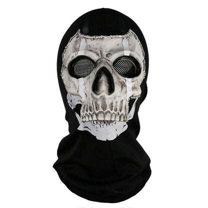 Unisex Halloween Horror Ghost Skull Mask MW2 Latex Headgear Helmet Cosplay Perform Party Masquerade Prop Cosplay