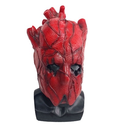 Anime Dorohedoro Shin Heart Cosplay Costume Latex Mask Halloween Party Carnival Prop